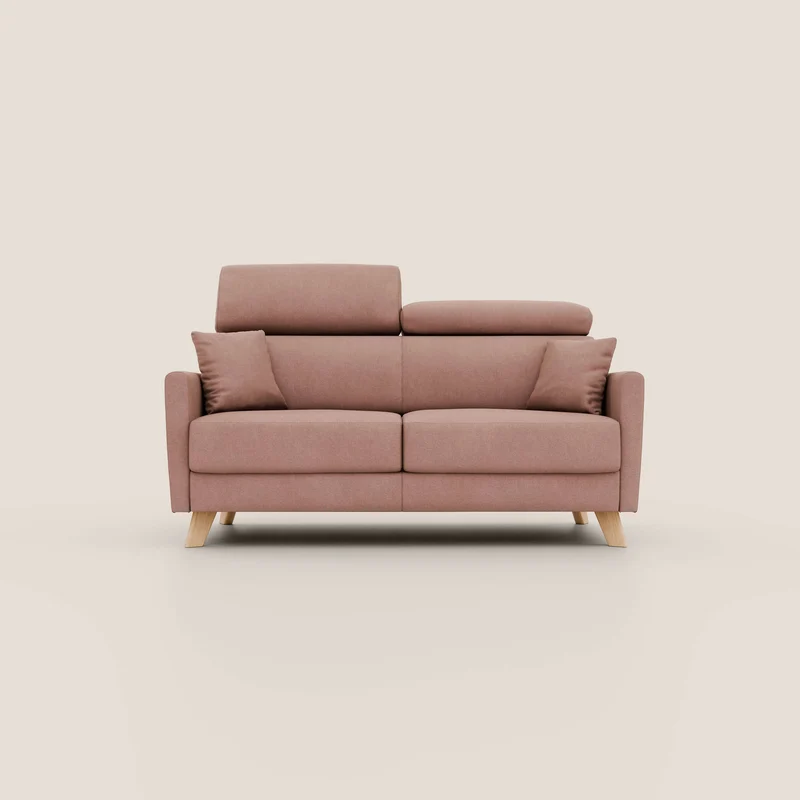 Francy canapé convertible avec têtières réglables en tissu détachable T17 rose