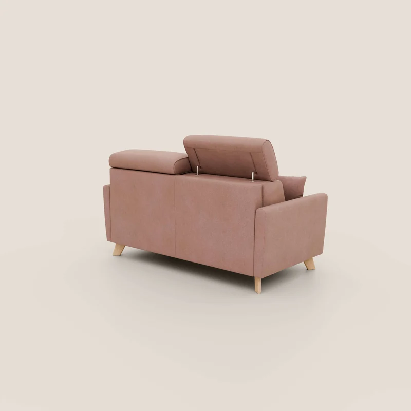 Francy canapé convertible avec têtières réglables en tissu détachable T17 rose