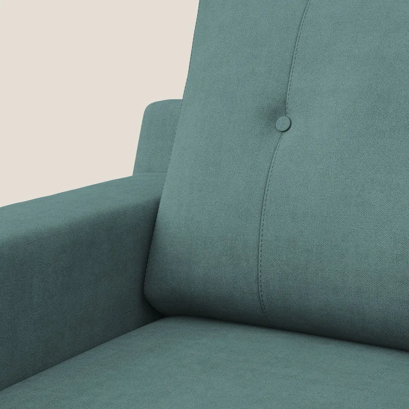 Danish Fauteuil en tissu doux imperméable T02 bleu canard