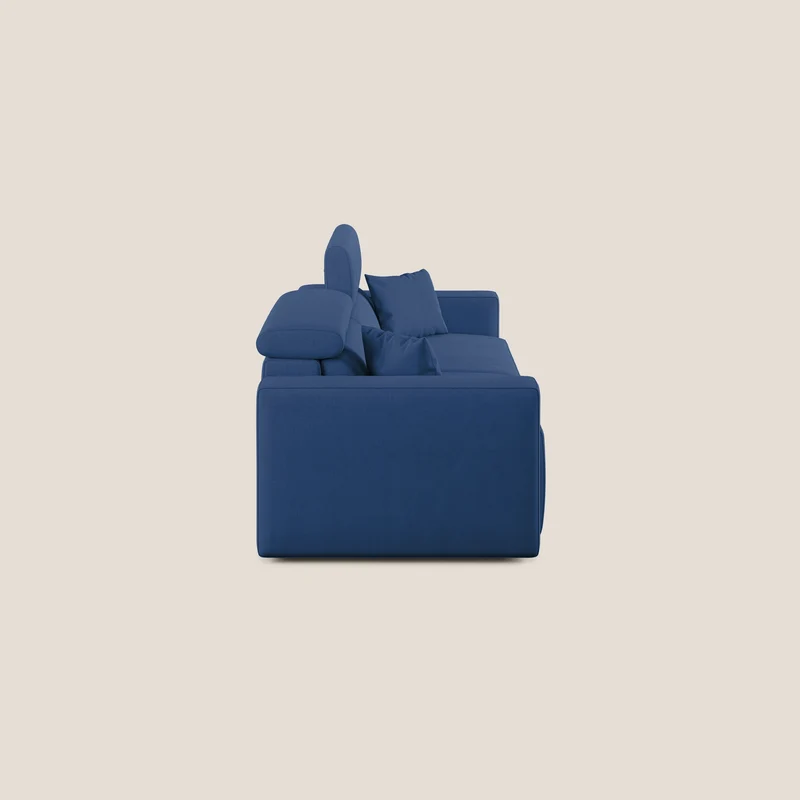 Orwell canapé avec assise extractible en microfibre détachable T11 bleu