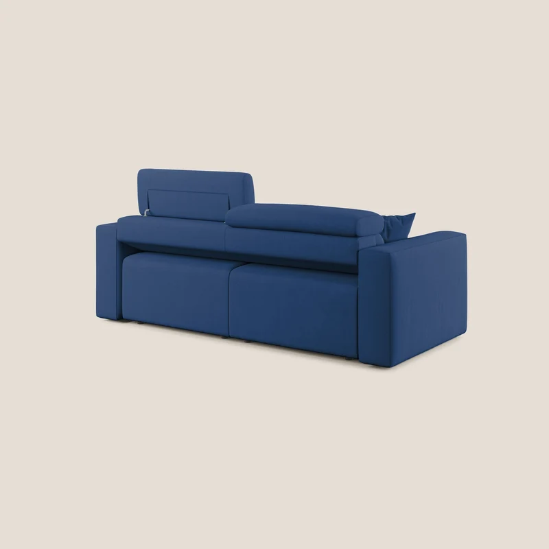Orwell canapé avec assise extractible en microfibre détachable T11 bleu