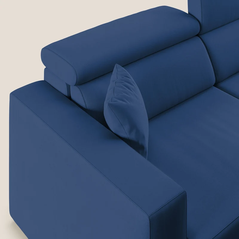 Orwell canapé avec assise extractible en microfibre détachable T11 bleu