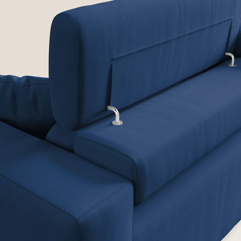 Orwell canapé avec assise extractible en microfibre détachable T11 bleu