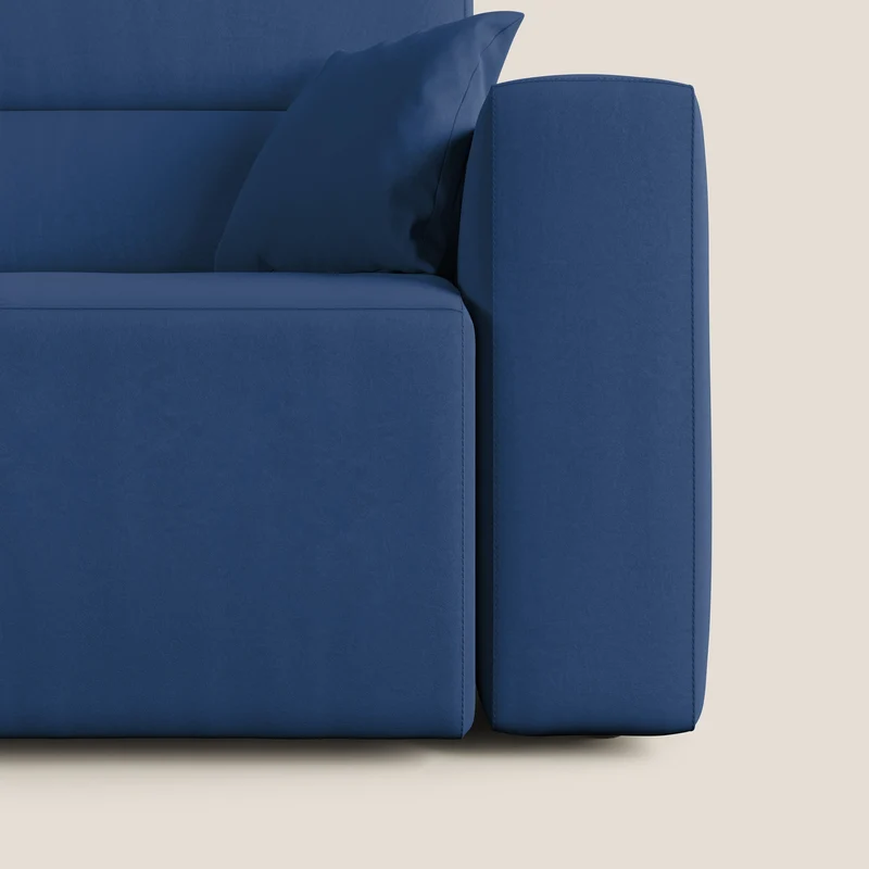 Orwell canapé avec assise extractible en microfibre détachable T11 bleu