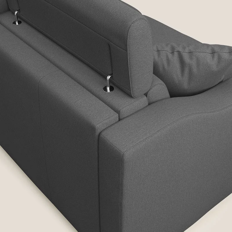 Amber canapé d'angle convertible en tissu détachable T05 anthracite