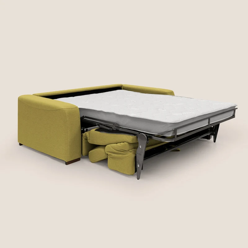 Poseidon canapé lit convertible + RELAX électrique en tissu imperméable détachable T05 jaune