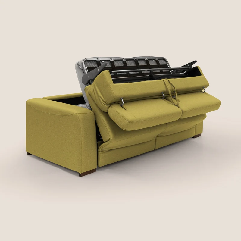 Poseidon canapé lit convertible + RELAX électrique en tissu imperméable détachable T05 jaune