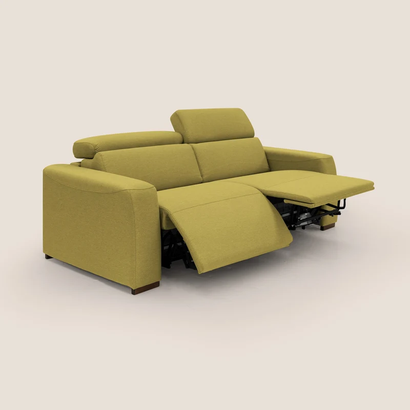 Poseidon canapé lit convertible + RELAX électrique en tissu imperméable détachable T05 jaune