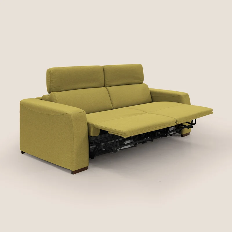 Poseidon canapé lit convertible + RELAX électrique en tissu imperméable détachable T05 jaune