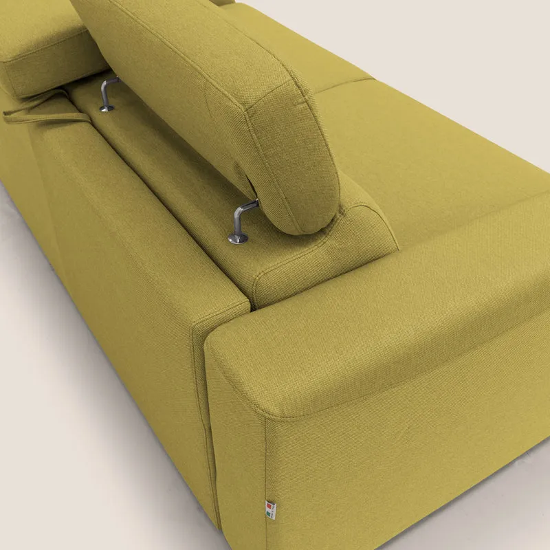 Poseidon canapé lit convertible + RELAX électrique en tissu imperméable détachable T05 jaune