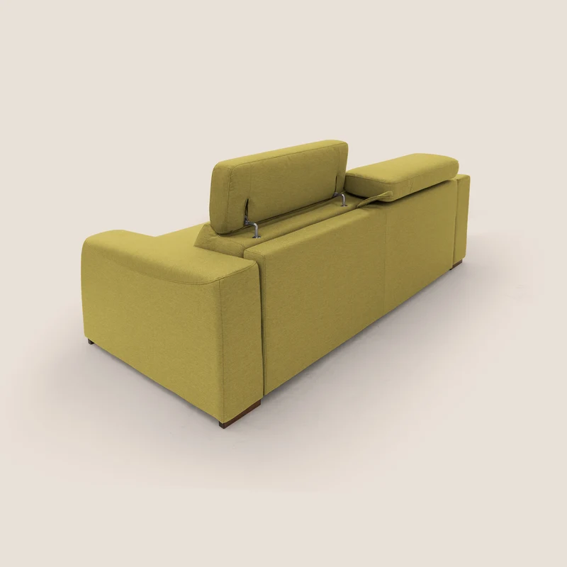 Poseidon canapé lit convertible + RELAX électrique en tissu imperméable détachable T05 jaune