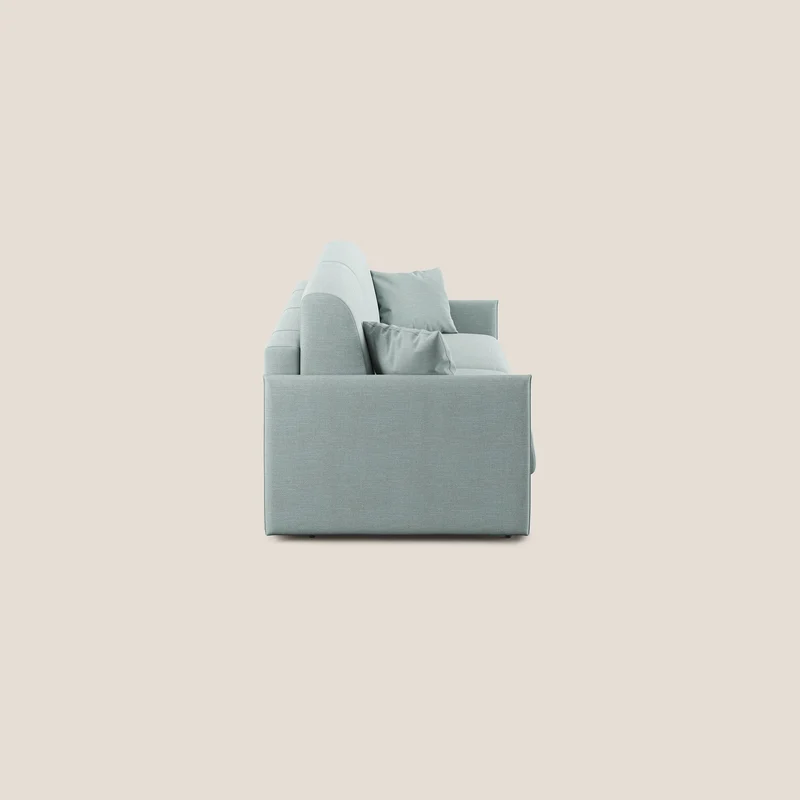 Evans canapé lit convertible en tissu recyclé bleu ciel