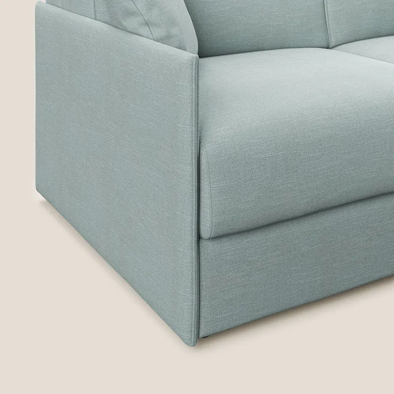 Evans canapé lit convertible en tissu recyclé bleu ciel
