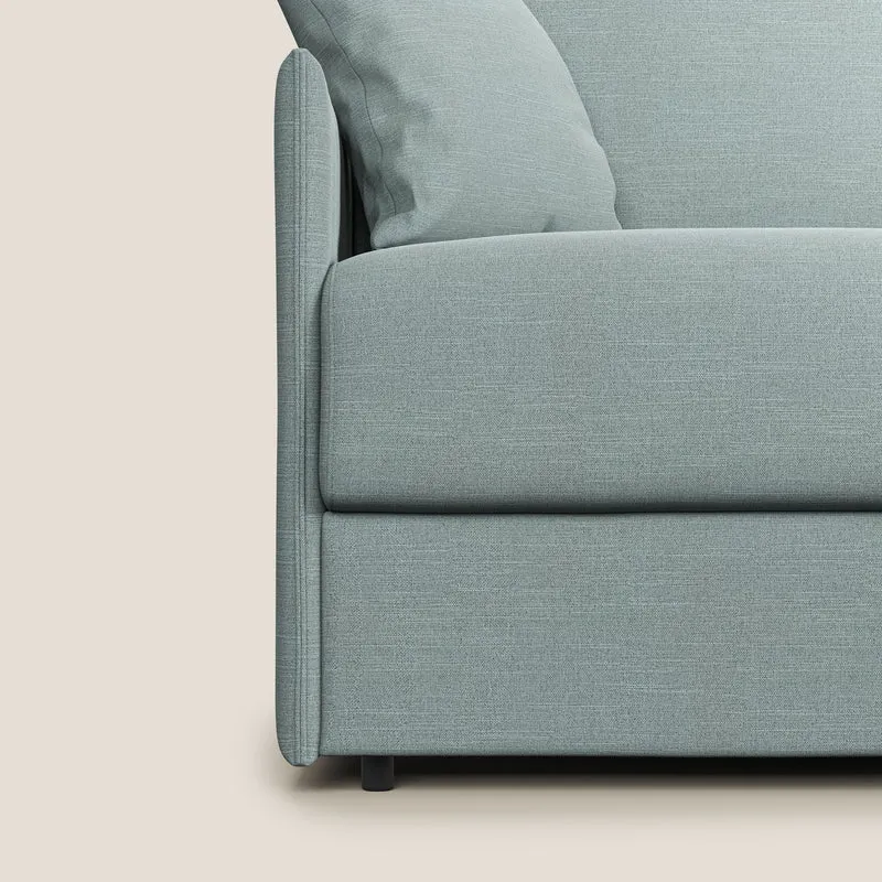 Evans canapé lit convertible en tissu recyclé bleu ciel