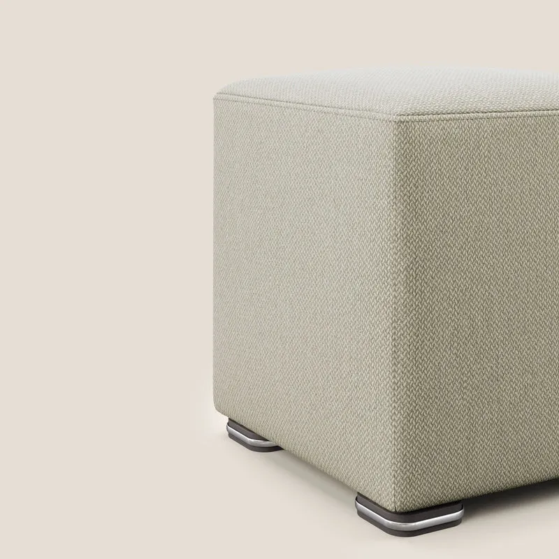 Cube pouf en tissu doux détachable T05 beige