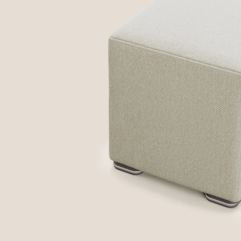 Cube pouf en tissu doux détachable T05 beige