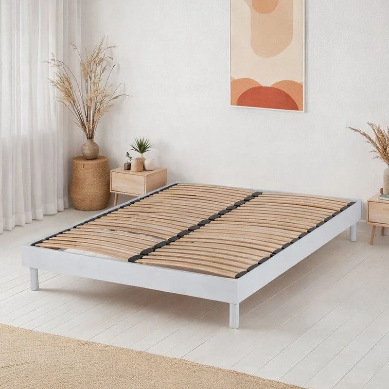 Sommier en kit bois Made in France - Bois, Blanc ou Gris