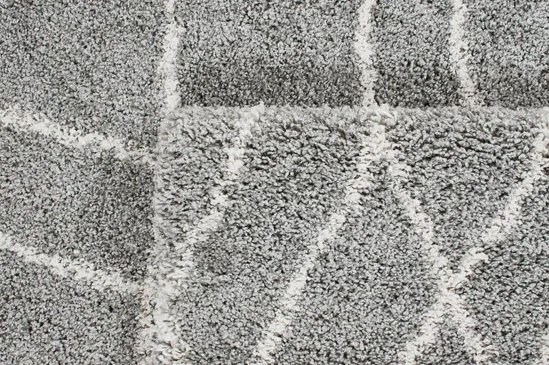 Tapis shaggy style Berbère ALBI Gris