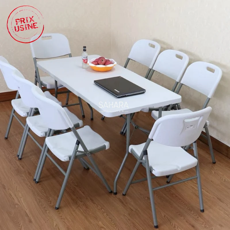 Pack Tente Pliante + Table Pliante 150cm + 8 chaises Pliante Réf B3664