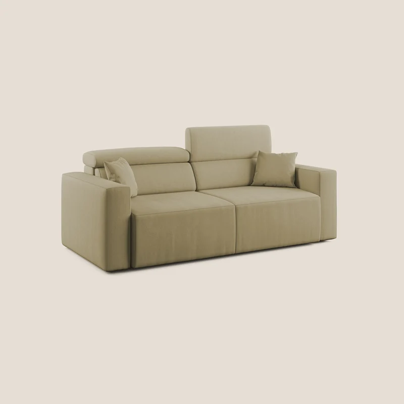 Orwell canapé avec assise extractible en microfibre détachable T11 beige