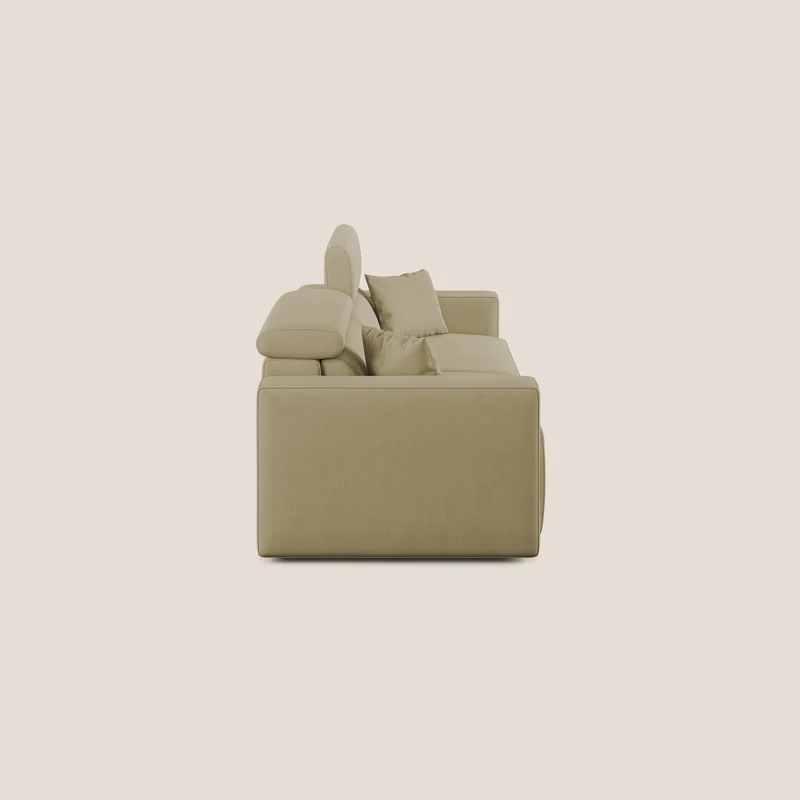 Orwell canapé avec assise extractible en microfibre détachable T11 beige