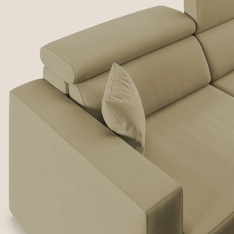 Orwell canapé avec assise extractible en microfibre détachable T11 beige