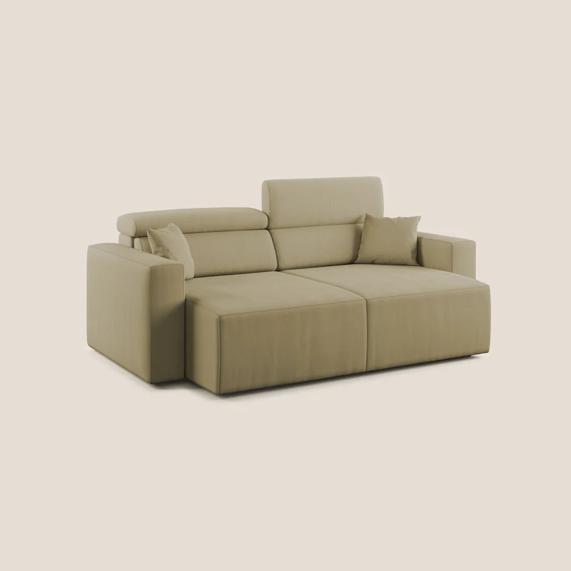 Orwell canapé avec assise extractible en microfibre détachable T11 beige