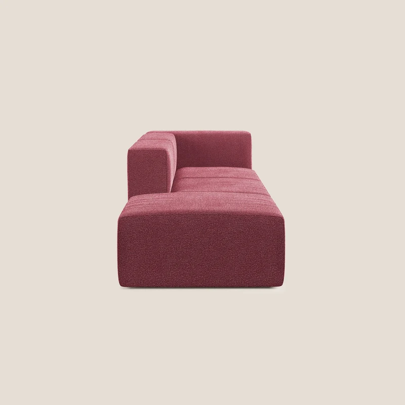 Nettuno canapé moderne modulable en bouclette douce T07 rouge