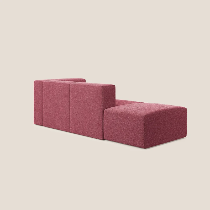 Nettuno canapé moderne modulable en bouclette douce T07 rouge