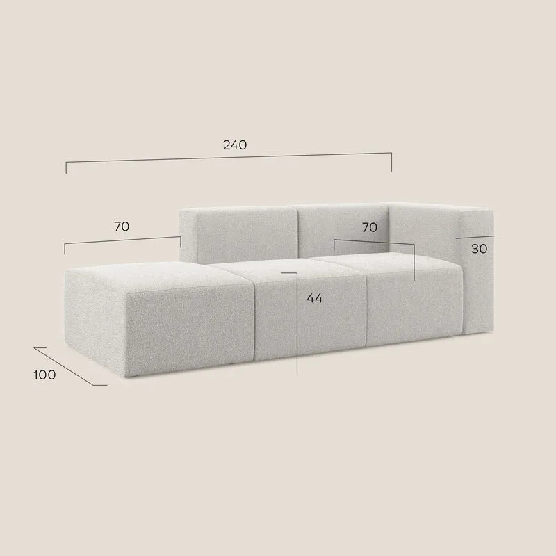 Nettuno canapé moderne modulable en bouclette douce T07 rouge