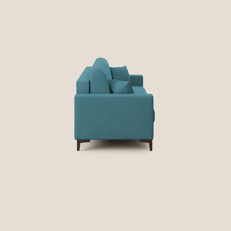 Kafka canapé lit convertible en tissu doux imperméable T02 bleu ciel