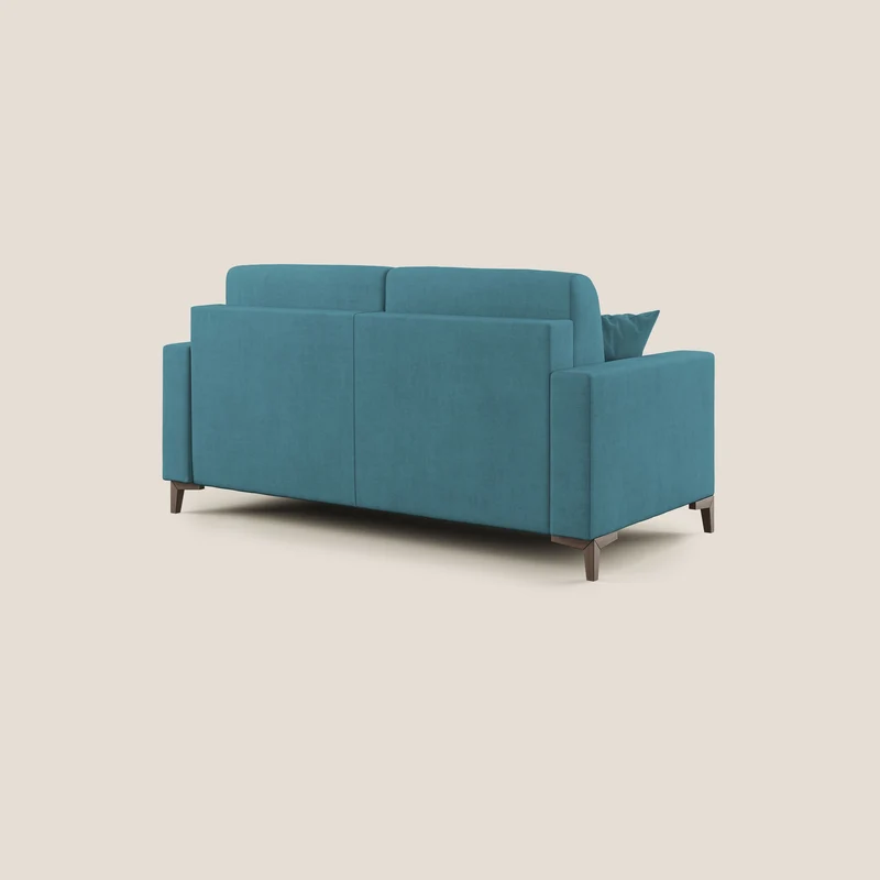 Kafka canapé lit convertible en tissu doux imperméable T02 bleu ciel