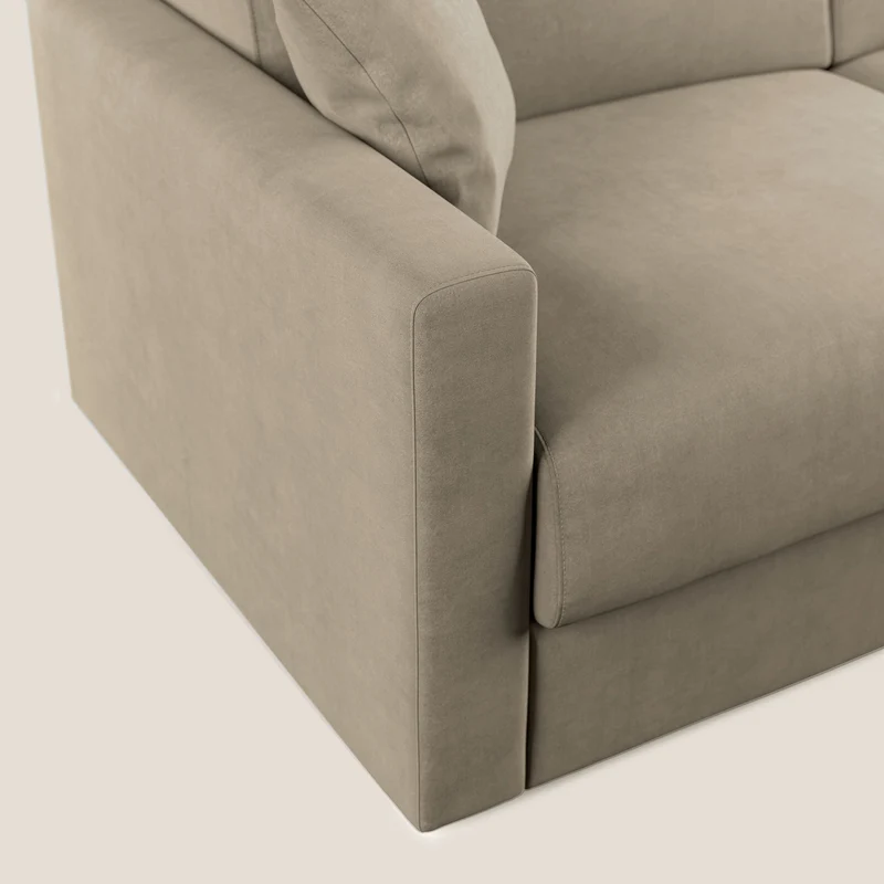 Chris canapé convertible en microfibre détachable T11 Taupe