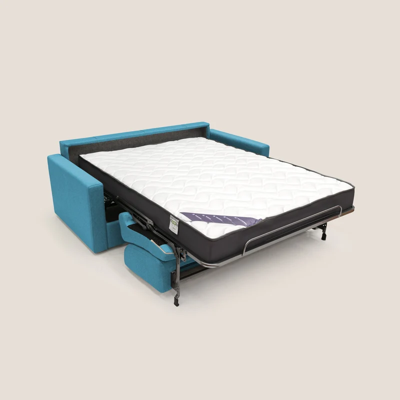 Chris Canapé convertible en tissu imperméable T13 bleu ciel