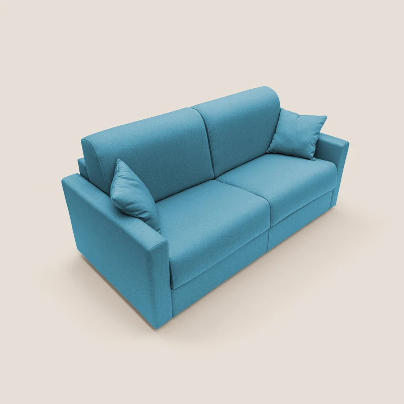 Chris Canapé convertible en tissu imperméable T13 bleu ciel