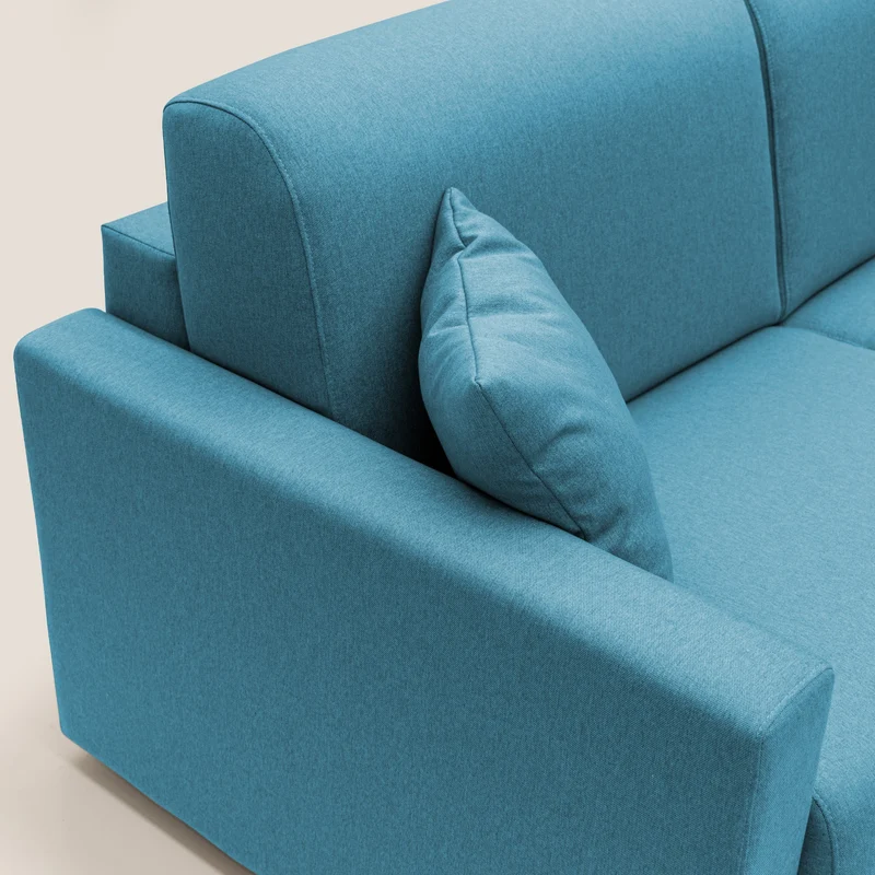 Chris Canapé convertible en tissu imperméable T13 bleu ciel