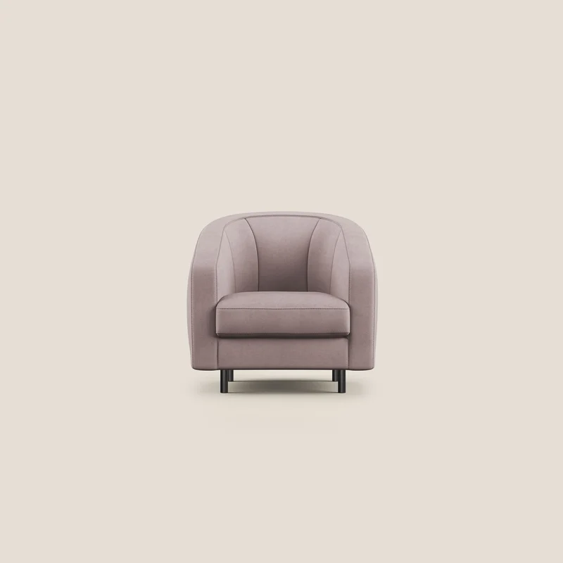 Pandora Fauteuil en tissu doux imperméable T02 rose