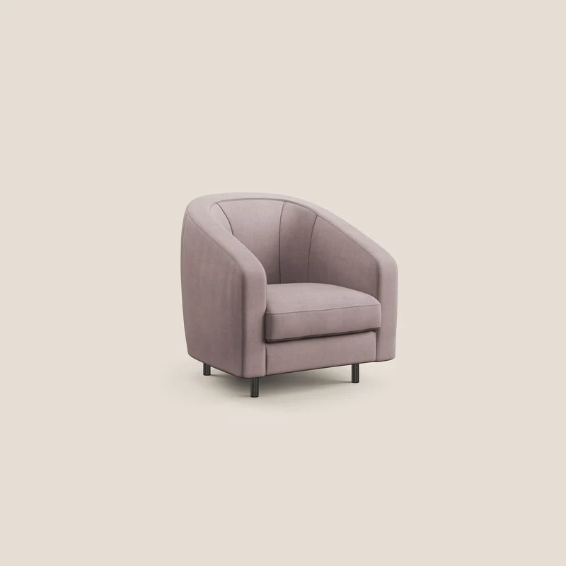 Pandora Fauteuil en tissu doux imperméable T02 rose