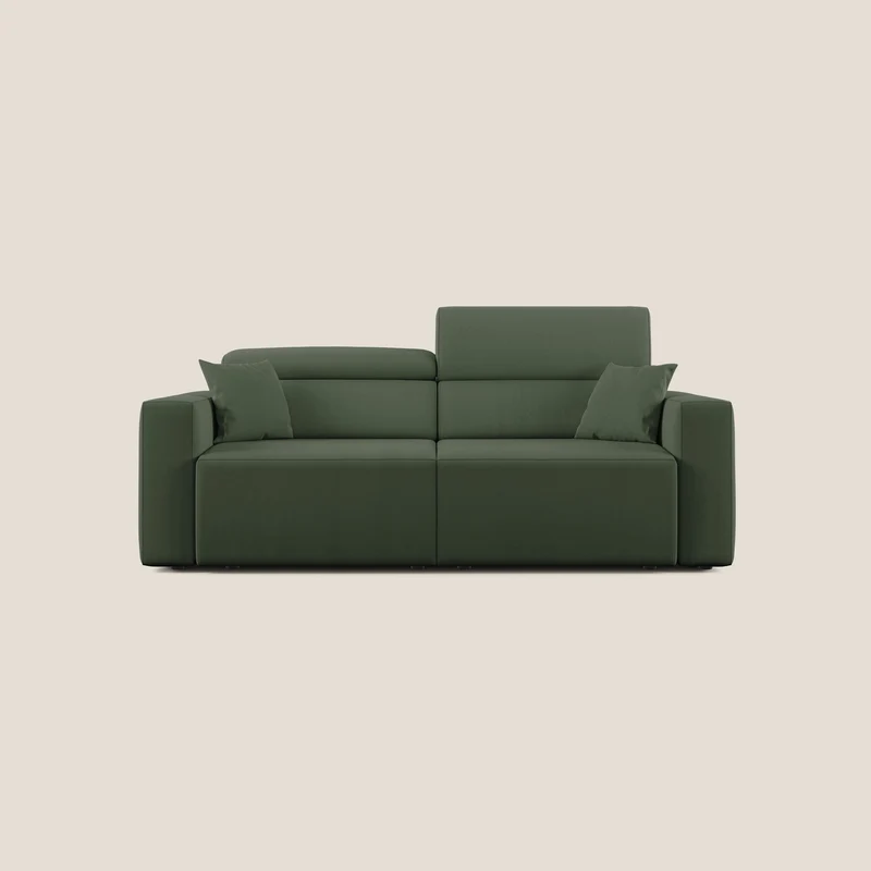 Orwell canapé avec assise extractible en microfibre détachable T11 vert
