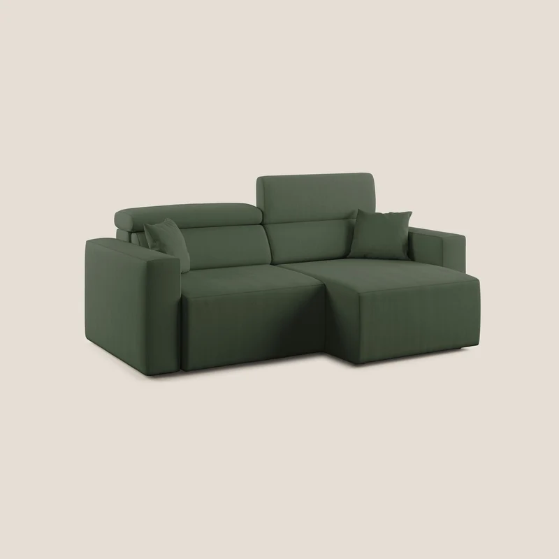 Orwell canapé avec assise extractible en microfibre détachable T11 vert
