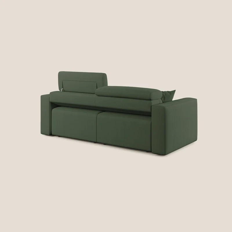 Orwell canapé avec assise extractible en microfibre détachable T11 vert
