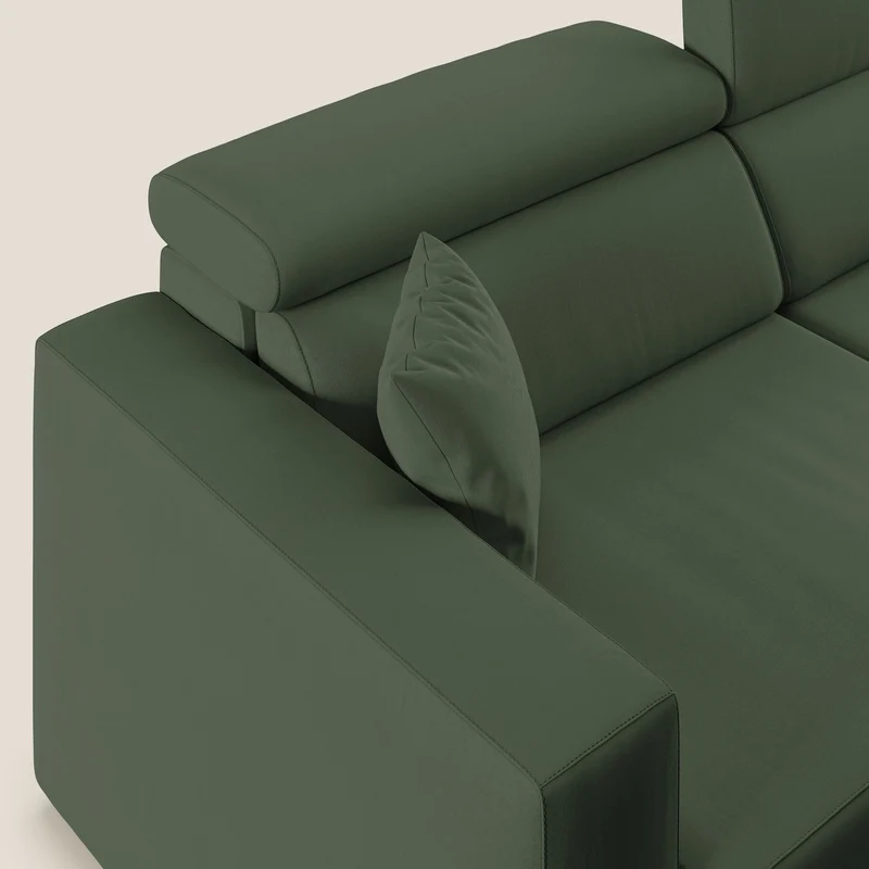 Orwell canapé avec assise extractible en microfibre détachable T11 vert
