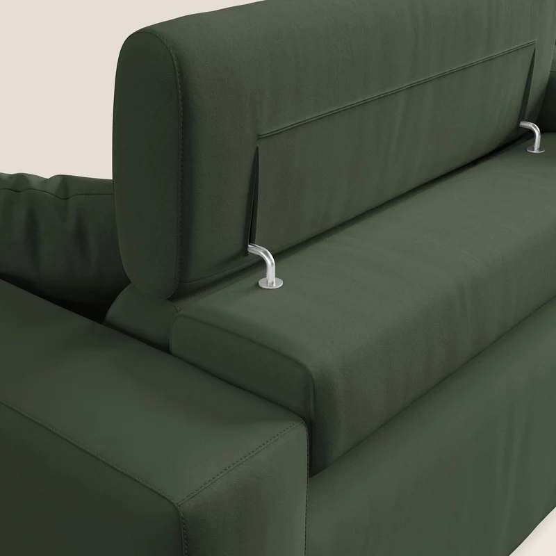 Orwell canapé avec assise extractible en microfibre détachable T11 vert