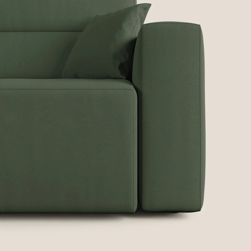 Orwell canapé avec assise extractible en microfibre détachable T11 vert
