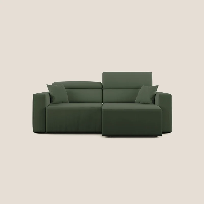 Orwell canapé avec assise extractible en microfibre détachable T11 vert