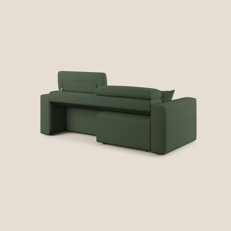 Orwell canapé avec assise extractible en microfibre détachable T11 vert