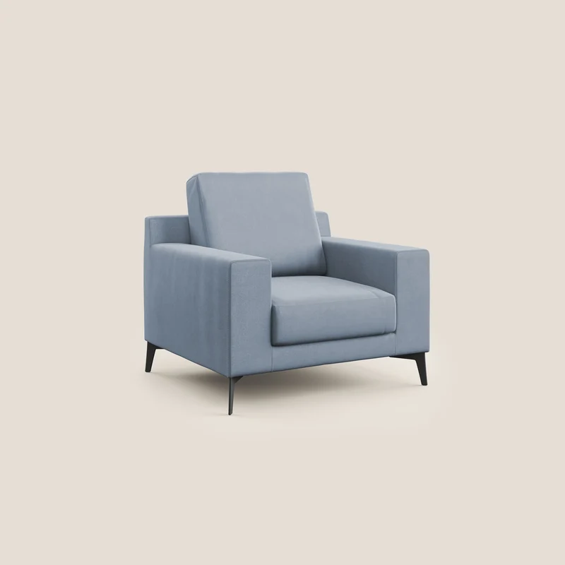 Prestige fauteuil moderne en microfibre détachable T11 sucre glace