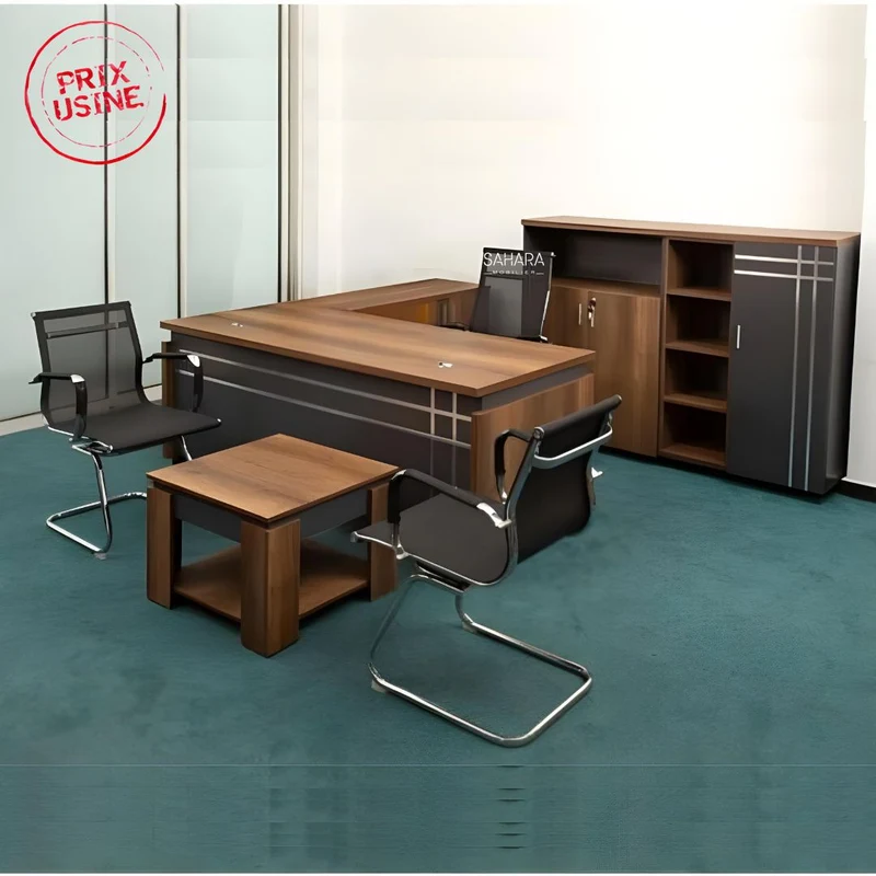 Pack Bureau ARLA ( Bureau 160cm avec Retour + Caisson + Bahut 160cm + Table Basse ) Réf B3614