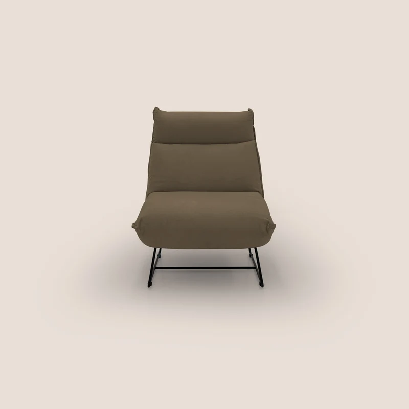 Tessa Fauteuil au design moderne en microfibre détachable T11 marron