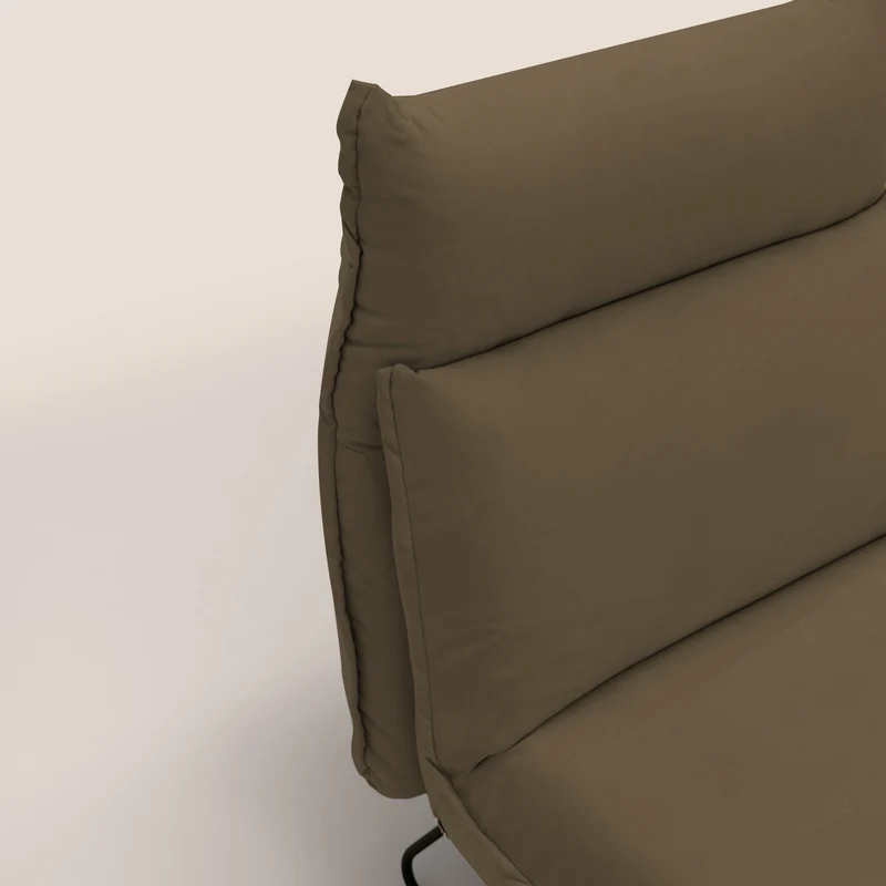 Tessa Fauteuil au design moderne en microfibre détachable T11 marron